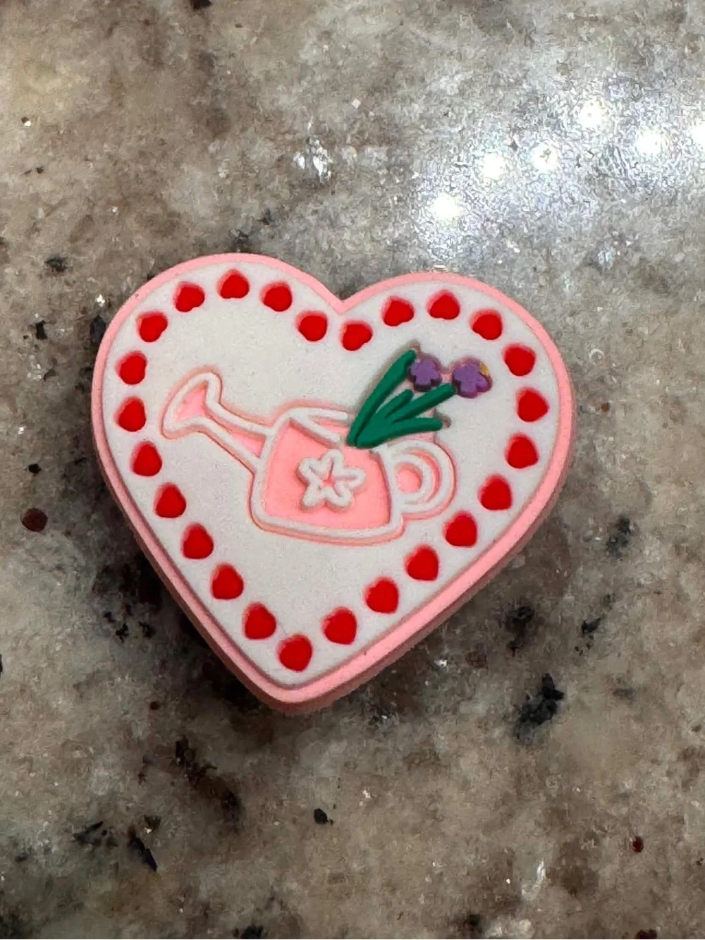 CROCS 4pc Pink Heart & Purse Jibbitz Shoe Charms - Pink, Purple, Yellow, Red